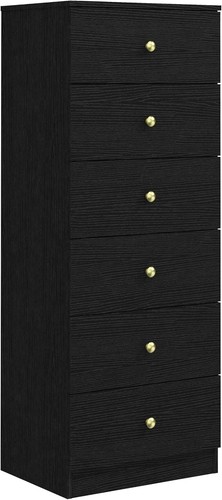 Tall black drawer chest - tall,
