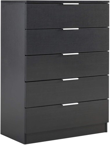 Black drawer chest - black, tall