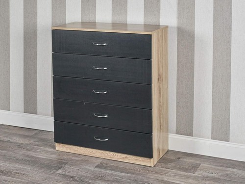 Drawer chest cabinet black - 5,