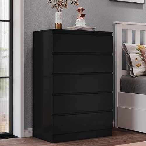 Tall drawer chest - tall, black