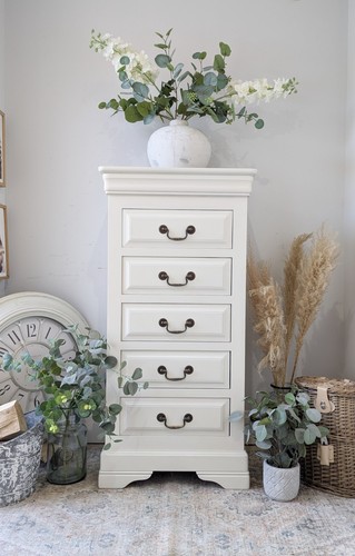 Tall slim white tallboy - white,