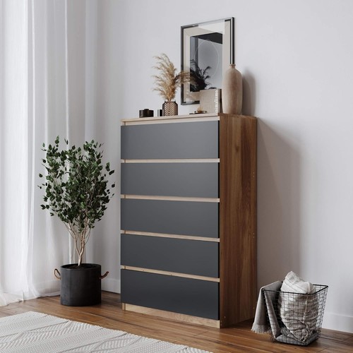 Drawer chest oak black - 5,