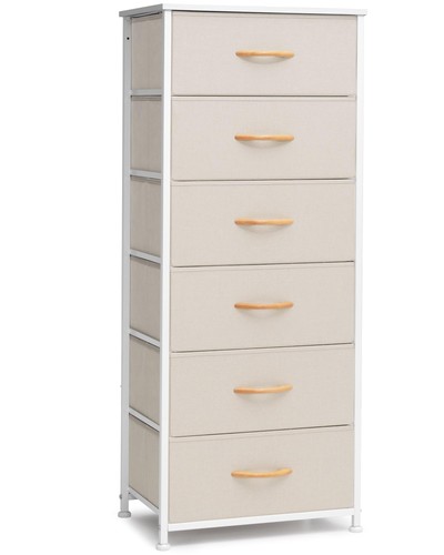 Tall drawer fabric dresser - tall,