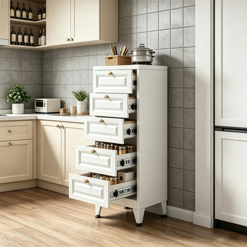 Drawer slim metal dresser - metal,
