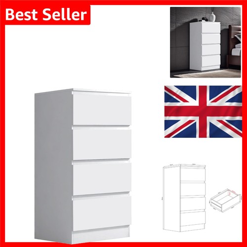 Matt white modern bedroom - white,
